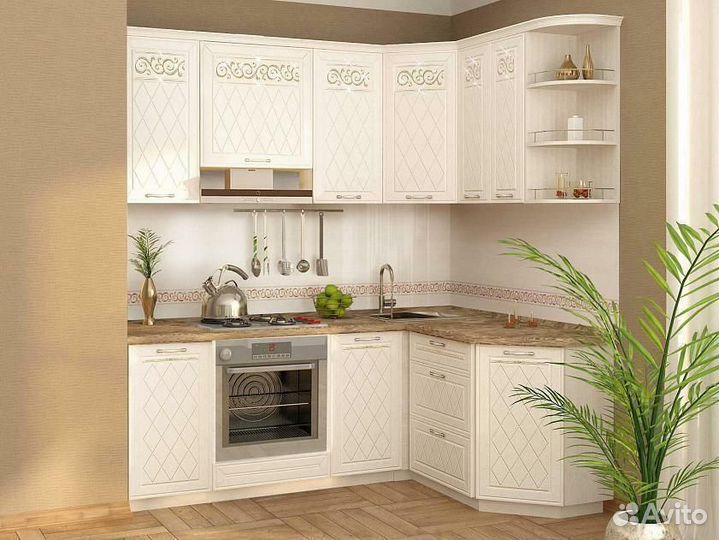 Кухня угловая Тиффани 14 (ширина 200х150 см)