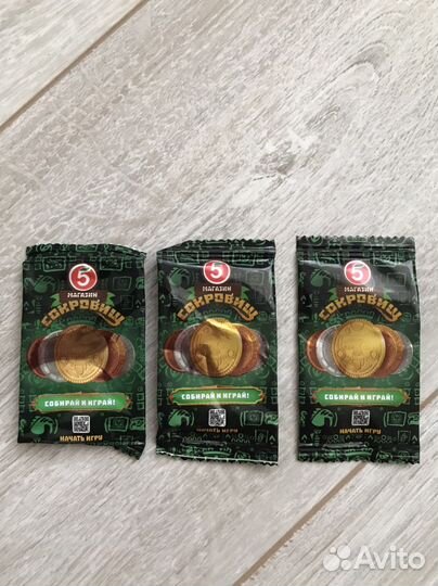 Игрушки Монеты пятерочка