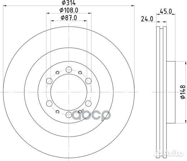 Диск тормозной перед ND3019K nisshinbo