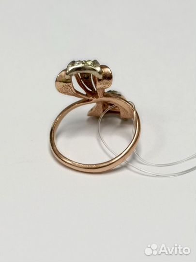 Золотое кольцо с бриллиантами, арт 32