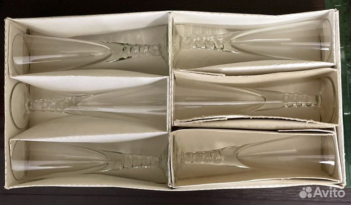 Фужеры на витой ножке винтаж СССР