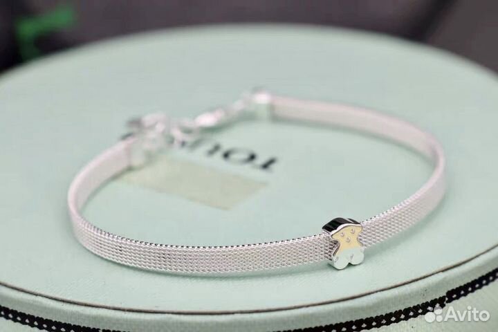 Серебряный браслет tous мишка