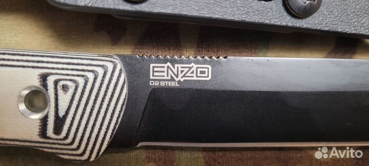 Нож Enzo D2 Black Titanium Kizlyar Supreme