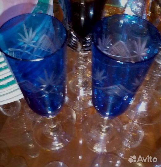 Хрустальные бокалы для шампанского СССР
