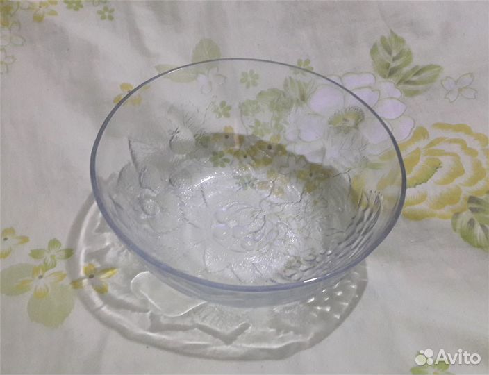 Салатница 23х10см, стекло, времён СССР