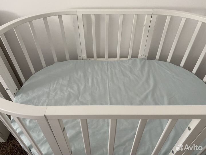 Кроватка круглая/овальная трансформер с маятником