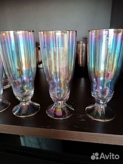 Бокалы из цветного стекла СССР