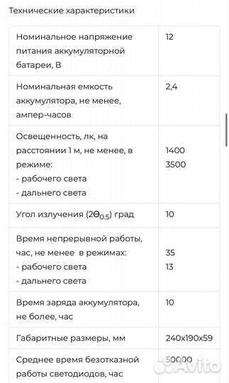 Фонарь светодиодный экотон Фжс