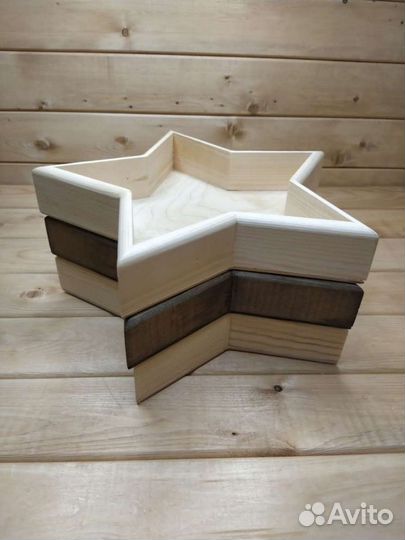 Бокс из массива сосны звезда