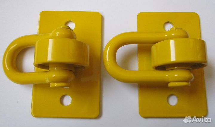 Подвесы с подшипником для дачных качелей, жёлтые