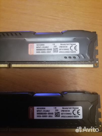 Оперативная память ddr3,2 по 8 gb 1333