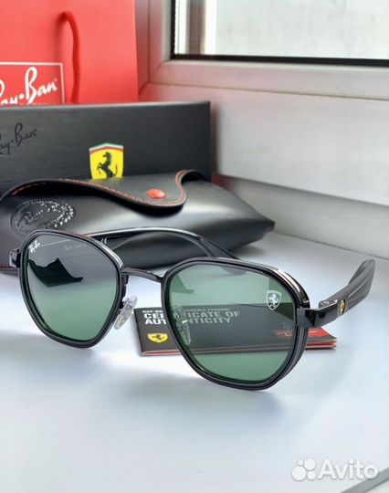 Очки ray ban ferrari зеленые