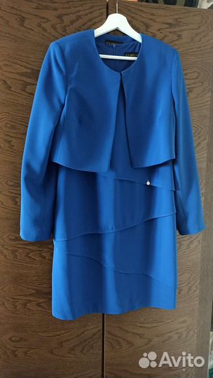 Синее турецкое платье - двойка