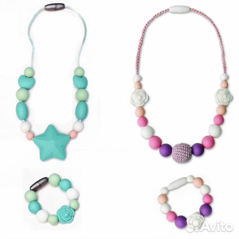 Бусы и браслет из пищевого силикона