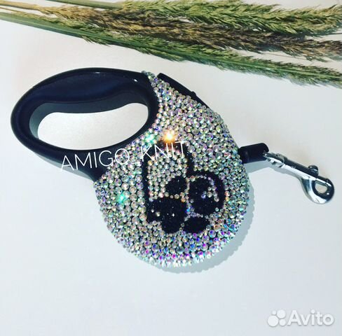 Рулетка со стазами для собак