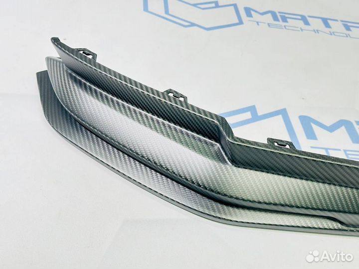 Клыки на задний бампер BMW G80 M3 G81 в SQ стиле
