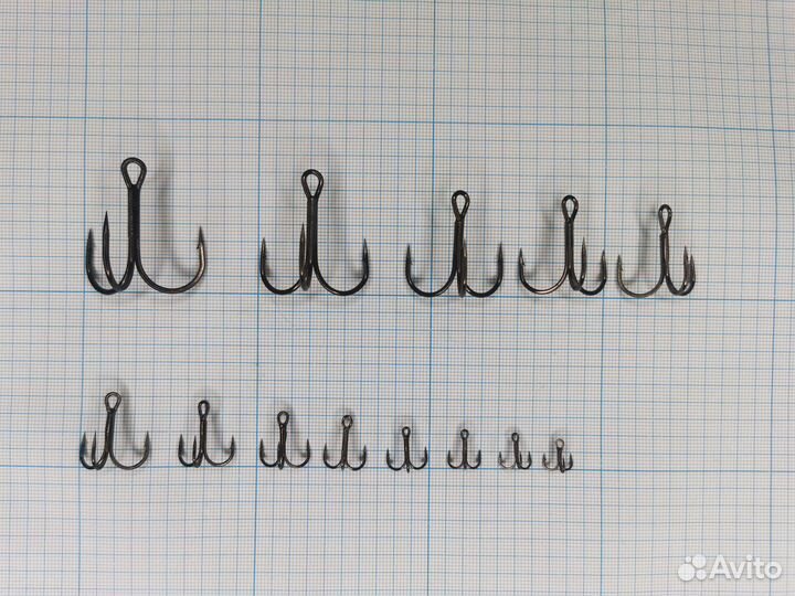 Крючки тройники, тройникопт от 100 шт