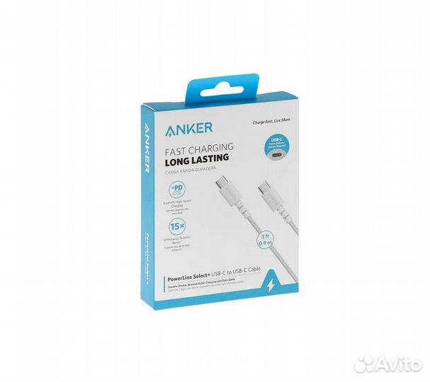 Кабель anker PowerLine Select+ USB Type C-USB Type