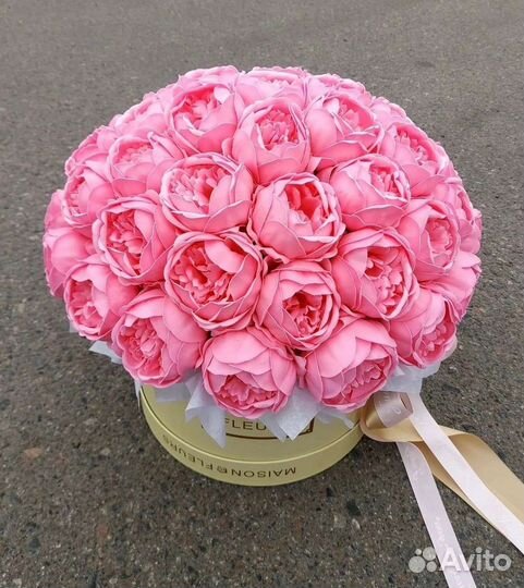 Букет пионов мыльные цветы