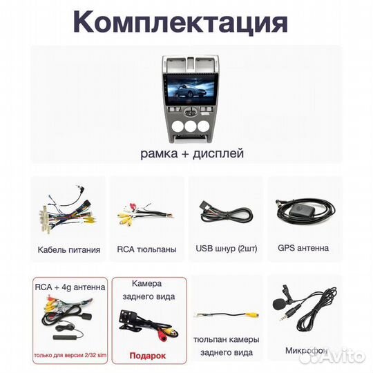 Topway LADA Priora 1 LTE CarPlay 3/32гб