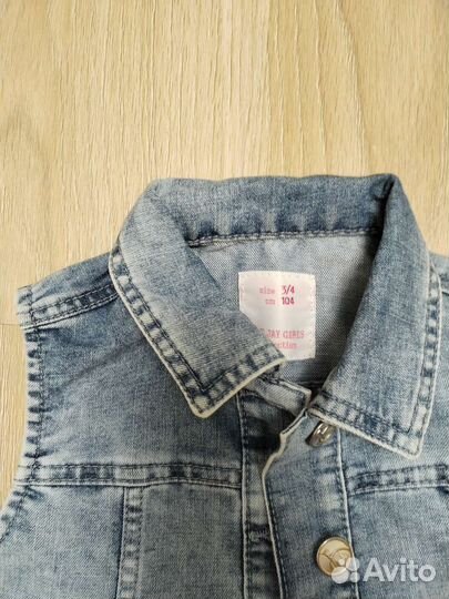 Жилетка для девочки джинсовая