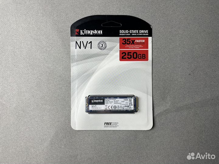 SSD M2 2280 250 GB NVMe Kingston Новый с гарантией