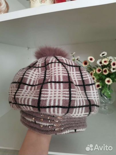 Берет зимний размер 56-58