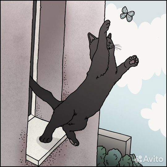 Установка сетки Антикошка, падений детей, москитн