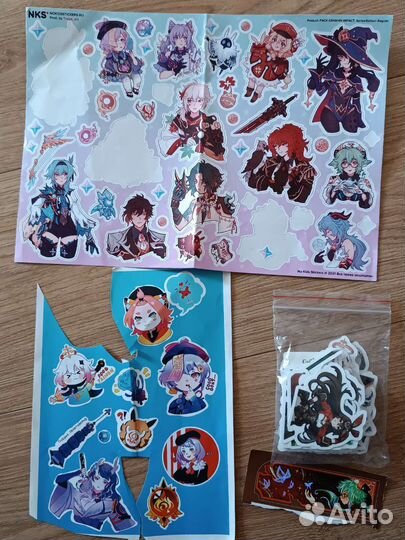 Наклейки по геншин импакт, genshin impact пакетом