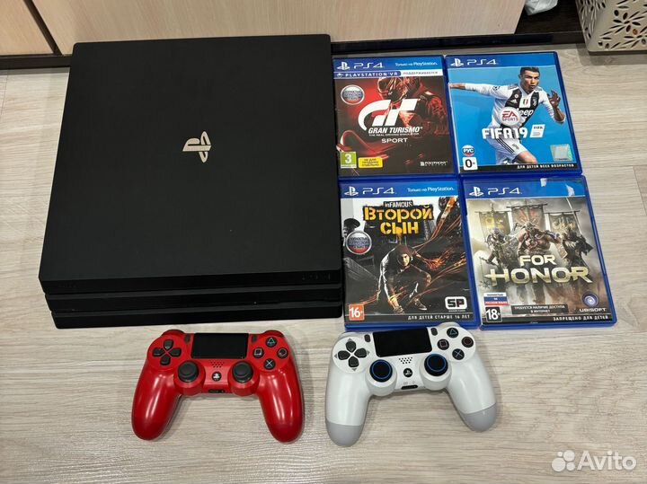 Sony playstation 4 pro 2 геймпада игры