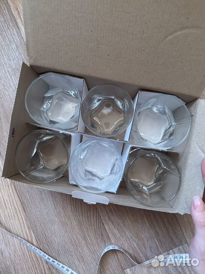 Стаканы стеклянные набор 6шт новые