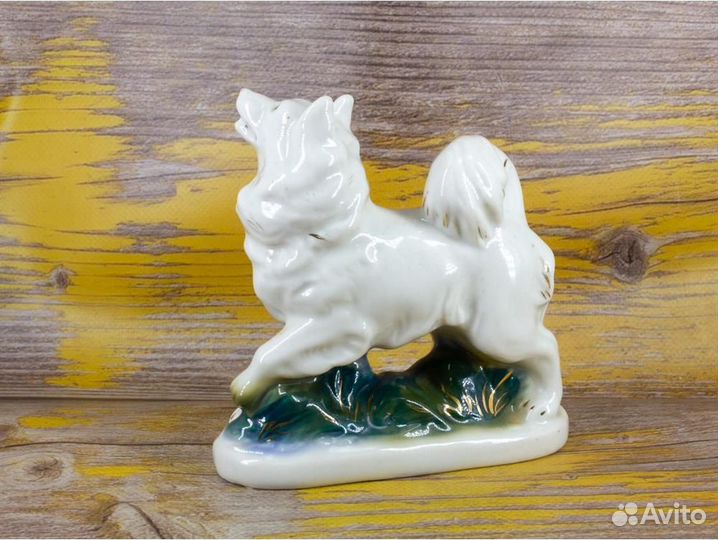 Статуэтка Лайка Старая Гжель, СССР (Б/У)