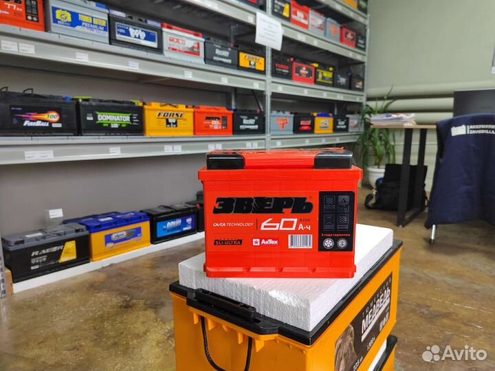 Аккумулятор Зверь 60 Ач прям 620 А