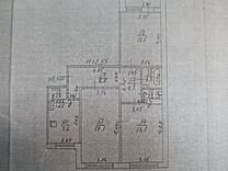 3-к. квартира, 65,8 м², 3/9 эт.