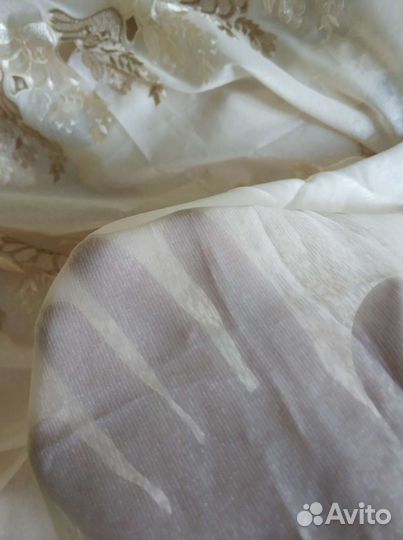 Тюль с вышивкой новый 2 отреза
