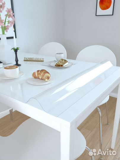 Скатерть гибкое стекло на стол круги, овалы