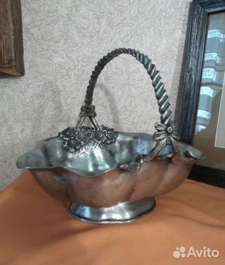 Ваза для фруктов олово Германия