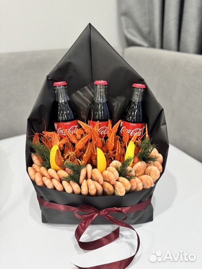 Мужские букеты из морепродуктов на 23 февраля