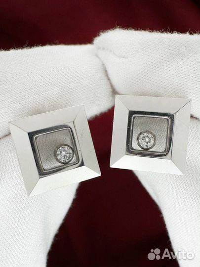 Золотые серьги Chopard с бриллиантами 750 / 10.16