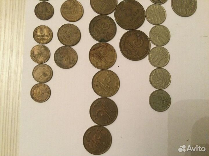 Советские монеты СССР 80шт. Одним лотом