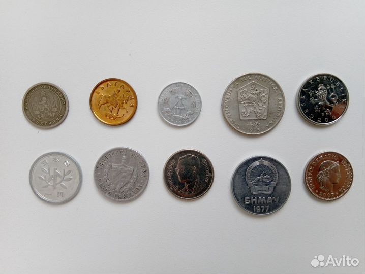 Монеты Венгрия, Корея, Финляндия, Греция,Кипр,Куба