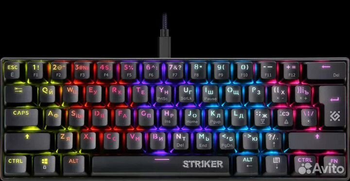 Defender клавиатура игровая striker GK-380L механи