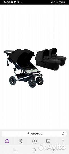 Коляска для двойни, погодок.mountainbuggy
