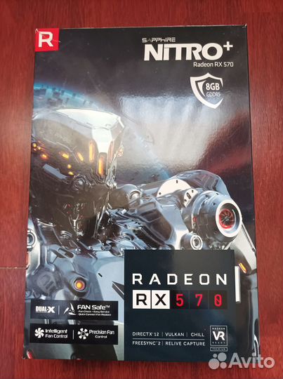 Видеокарта AMD sapphire nitro Radeon RX 570 8 гб