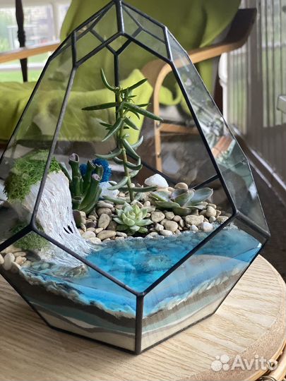 Флорариум со светящимся водоемом