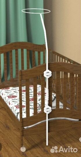 Комплект в детскую кроватку бортики, балдахин