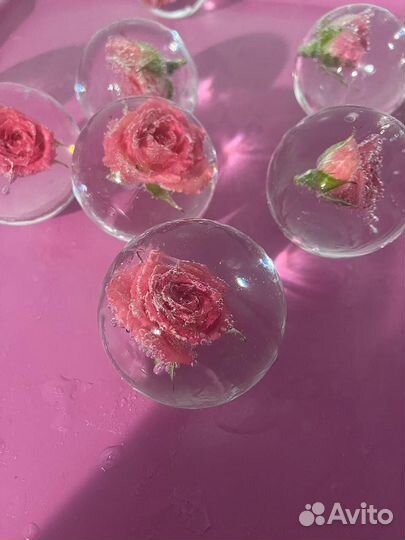 Лед с цветком для напитков 15115 грамм