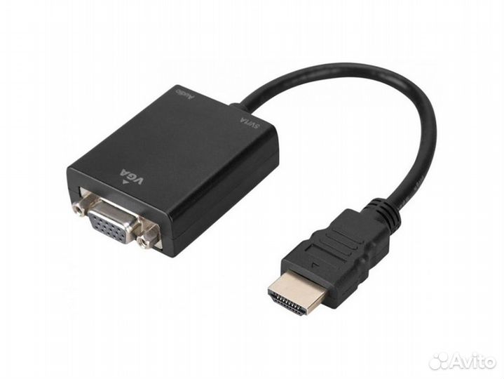 Адаптер hdmi (M) - VGA (F) + 3.5мм mini Jack (F)
