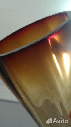 Вазочка винтаж рубиновое стекло