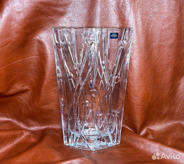 Ваза хрустальная Богемия Чехия